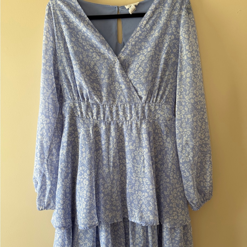 Japna Light Periwinkle Blue Dress - L